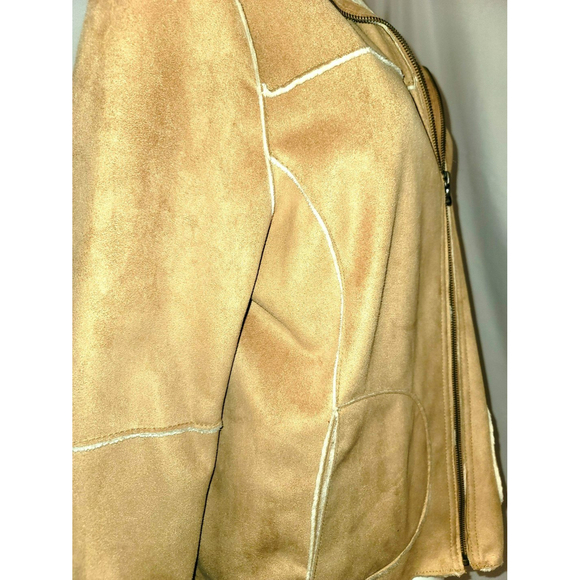 St. John's Bay Faux Suede Soft Sherpa Jacket - Size L - Picture 7 of 11